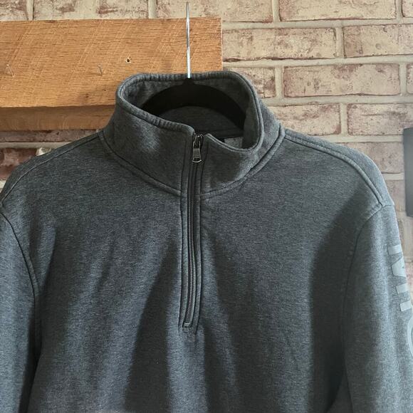 Michael Kors Gray 1/4 Zip Sweater Logo XL (L366) - Picture 3 of 5